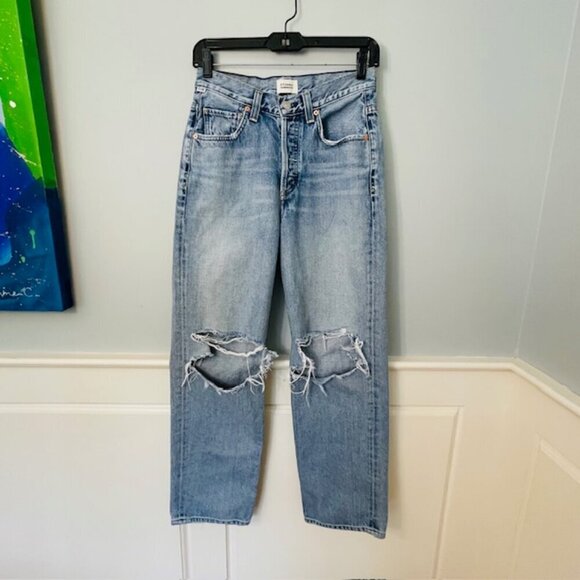 Citizens of Humanity Premium Vintage V Front Wide Leg Elodie Destruction 25 - Picture 3 of 14